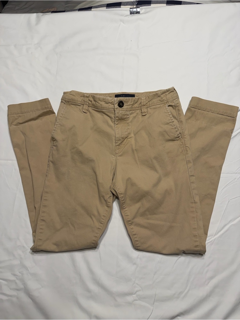 Men's Classic Chino Pants in Khaki 28x30 sku 1093